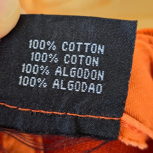 Harley-Davidson Hat Cap Big Logo Orange Motorcycles Biker Adjustable Strap - Picture 9 of 9